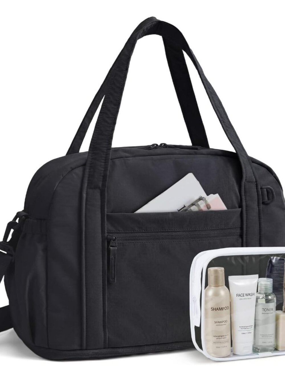 Expandable Personal Item Travel Bag, Lightweight Gym Bag for Women, 24L Weekende